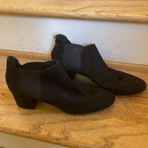 Black suede booties